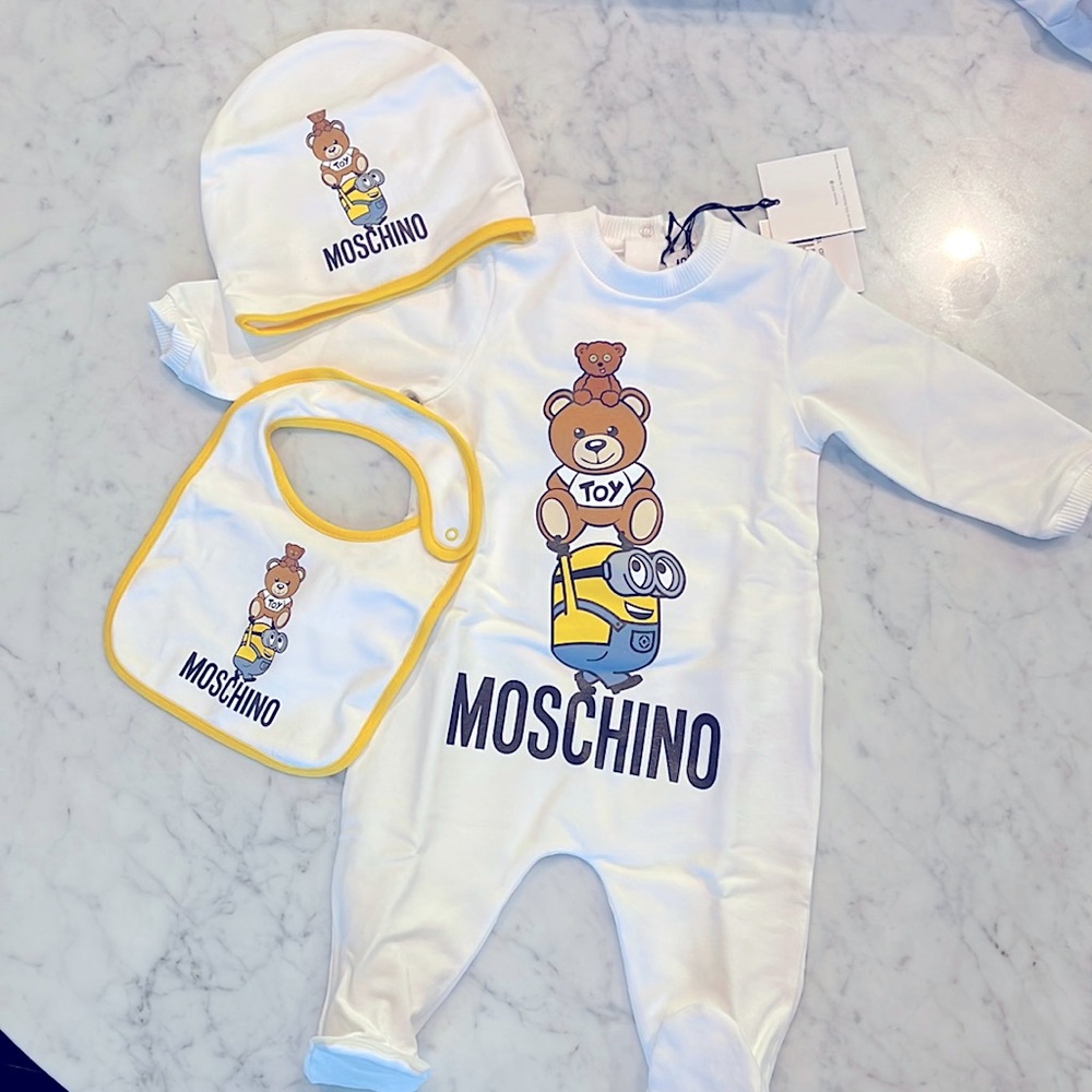 Moschino Kids Minions-print baby grow set